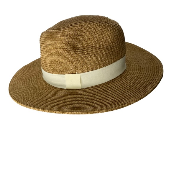 Toucan Hats Tuckernuck NEW Ivory Cream Wide Brim Packable Fedora Sun Hat Size M - Picture 6 of 10